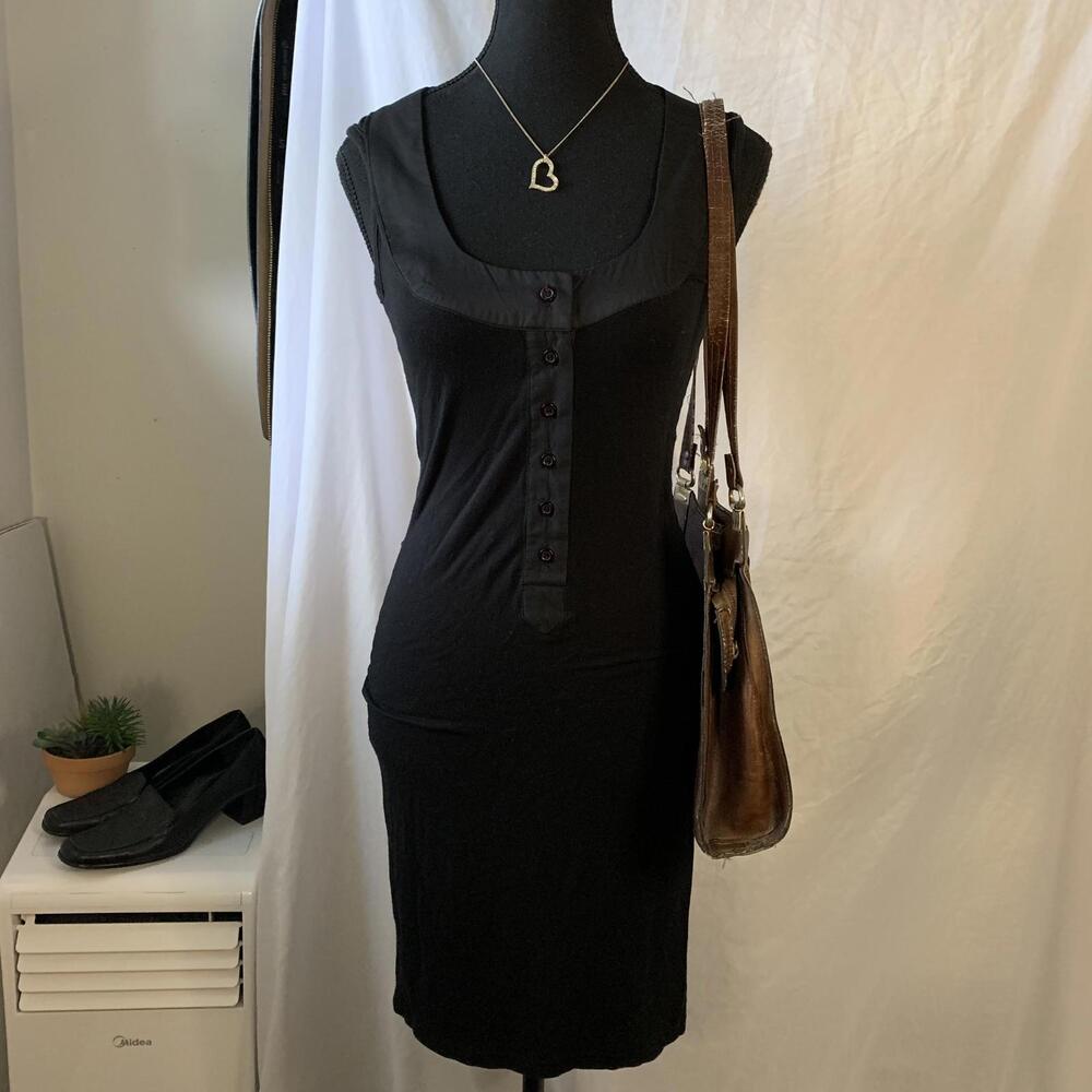 morgan de toi black bodycon mini dress
